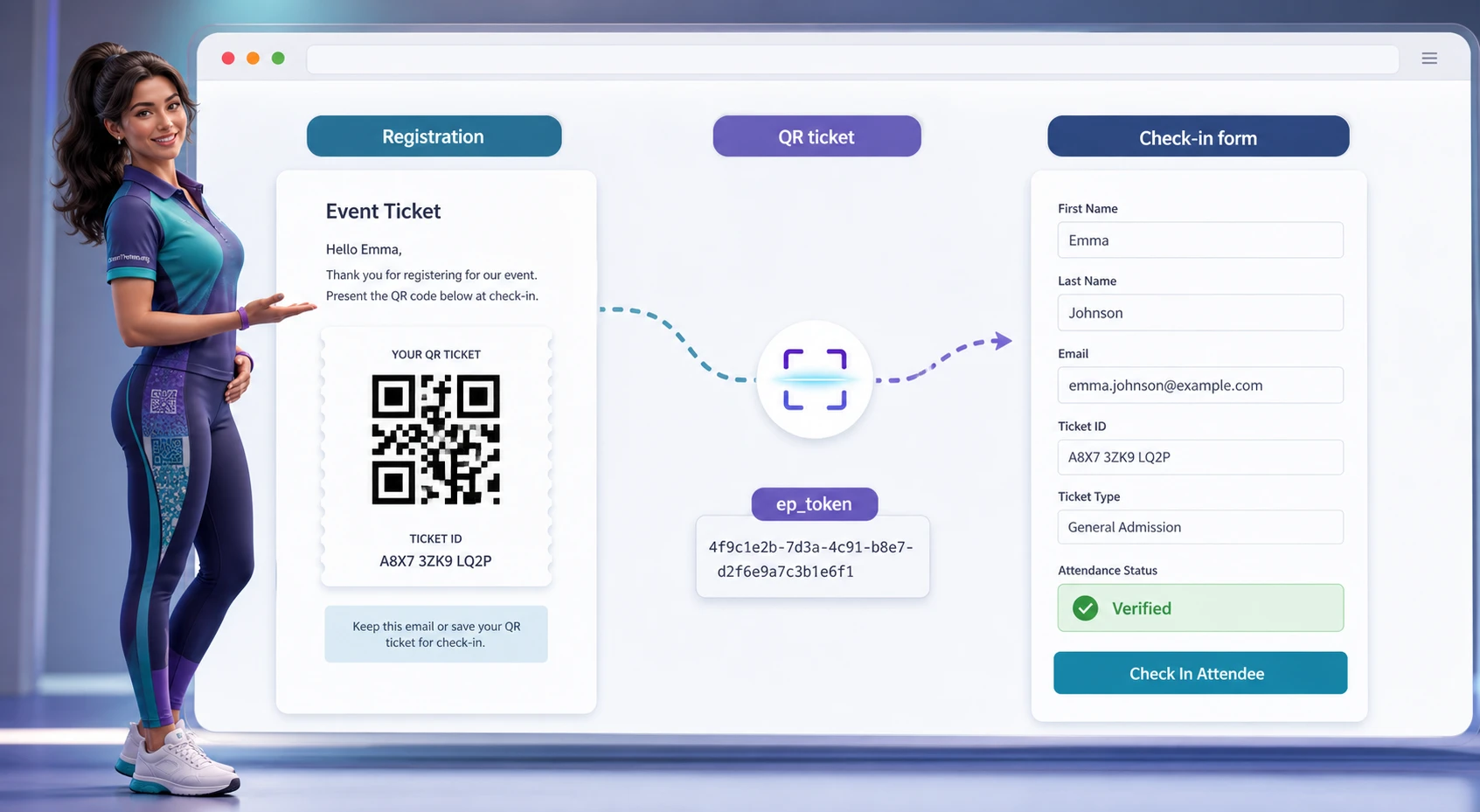 Example of ticket validation with a QR code in Gravity Forms