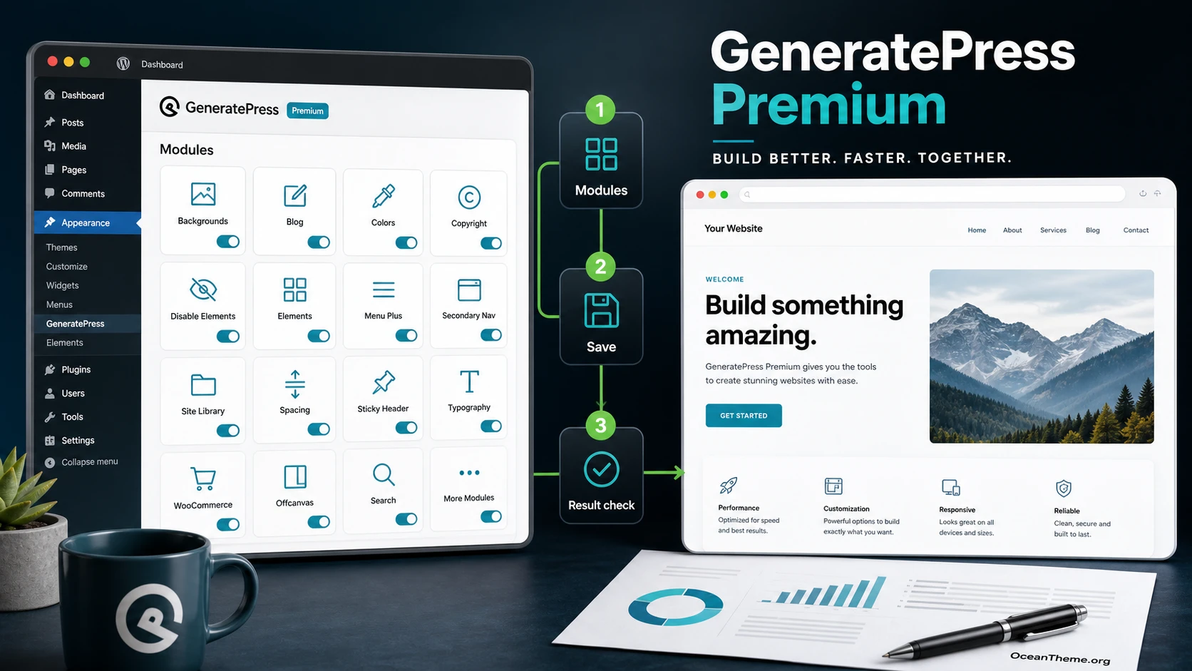 GeneratePress Premium guide cover with a setup and result-checking roadmap