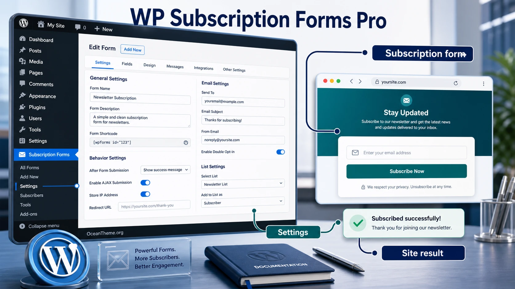 CodeCanyon WP Subscription Forms Pro v2.0.6 [24870247] - Plugin for ...