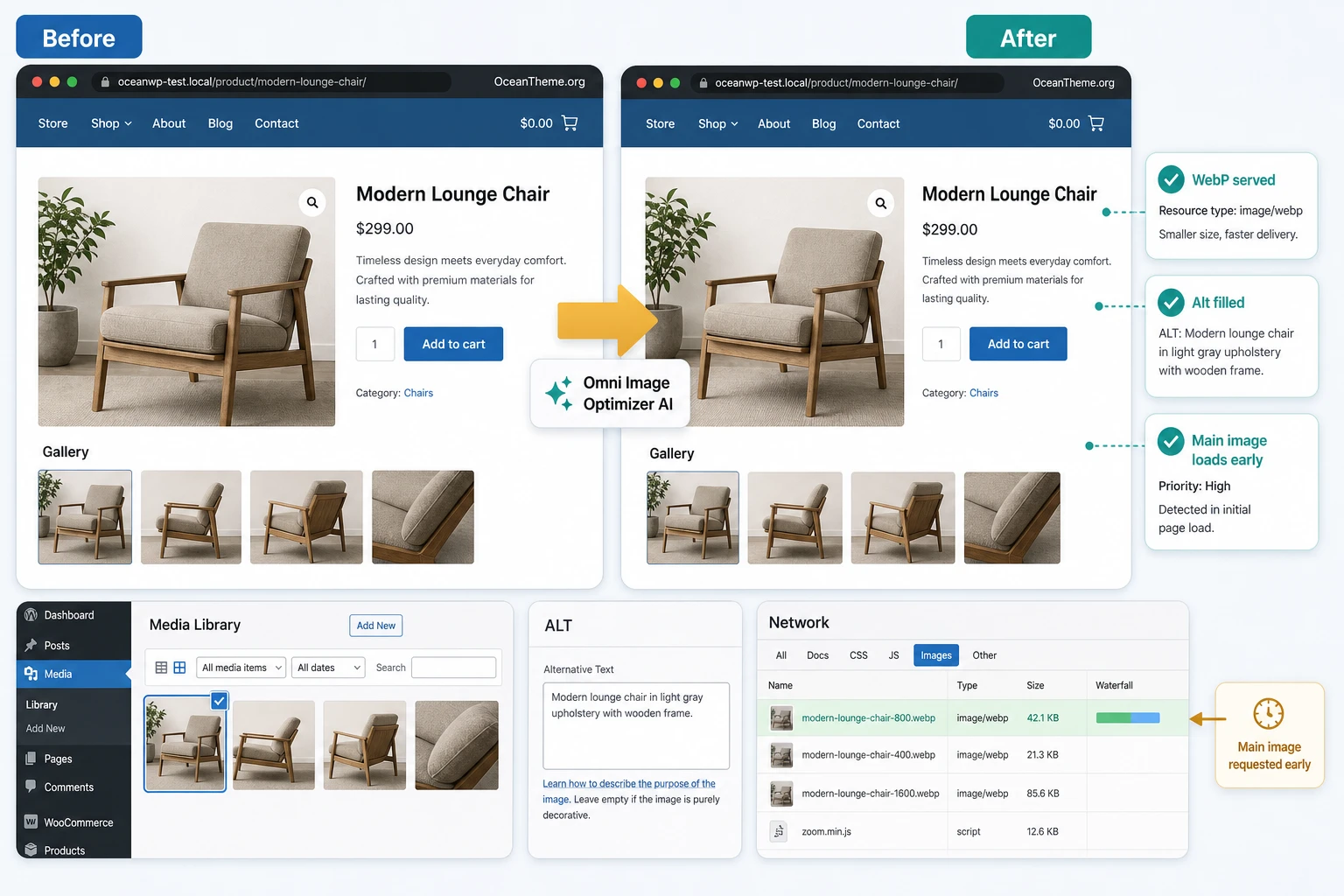 Bulk processing a WordPress media library with Omni Image Optimizer AI