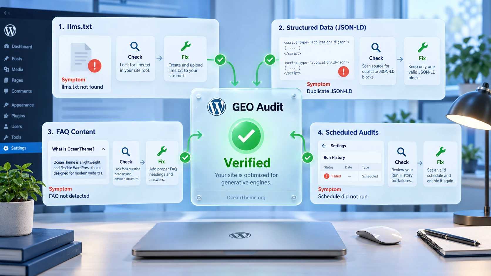 Troubleshooting CodeCanyon GEO Optimizer: symptoms, WordPress settings checks, causes, and verified fixes