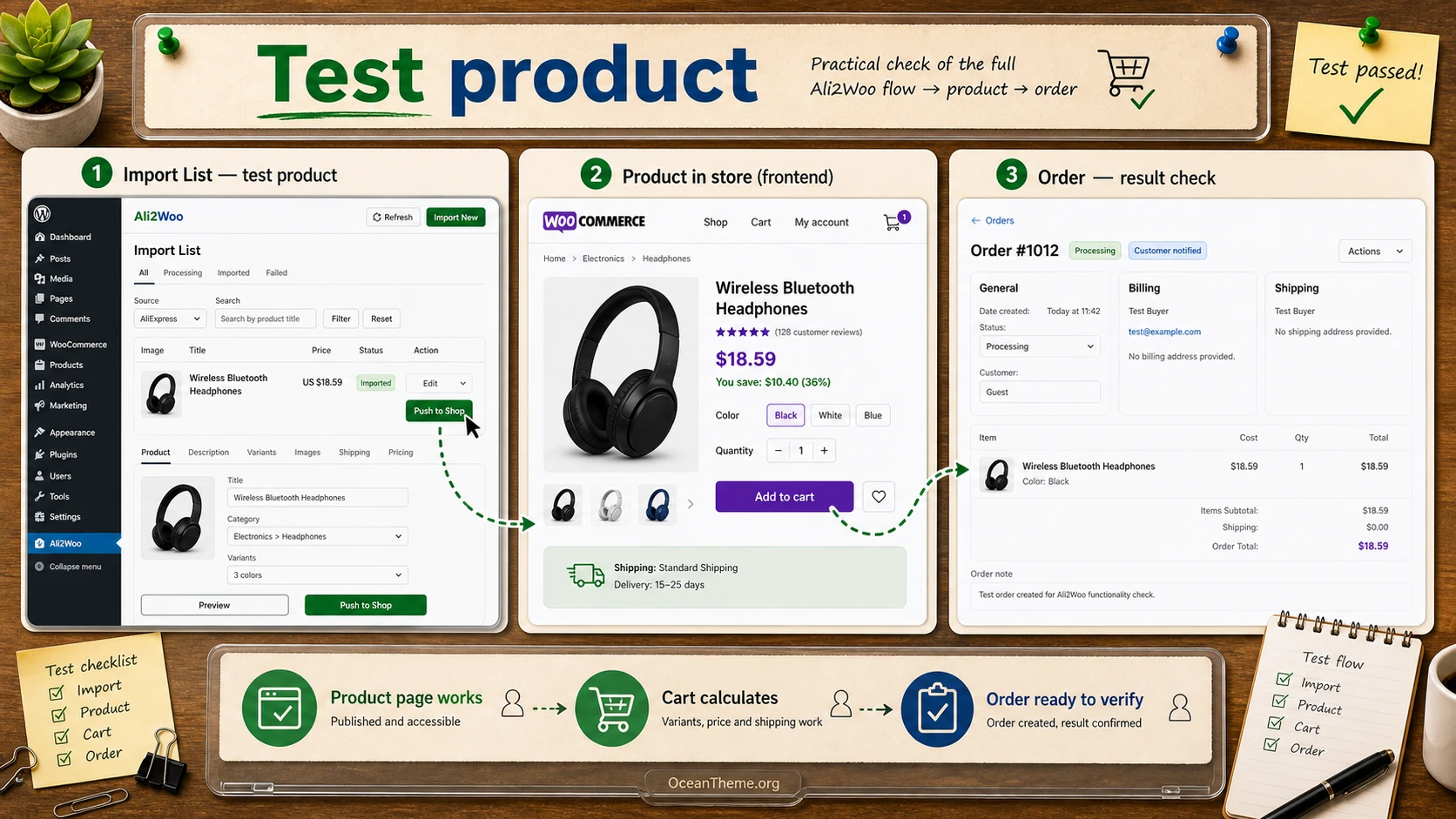 Practical Ali2Woo use case from product import to WooCommerce product page validation