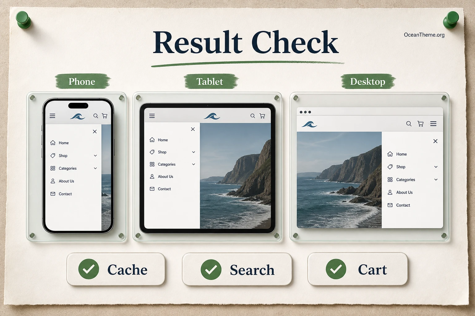 TapTap result check after configuring the mobile menu