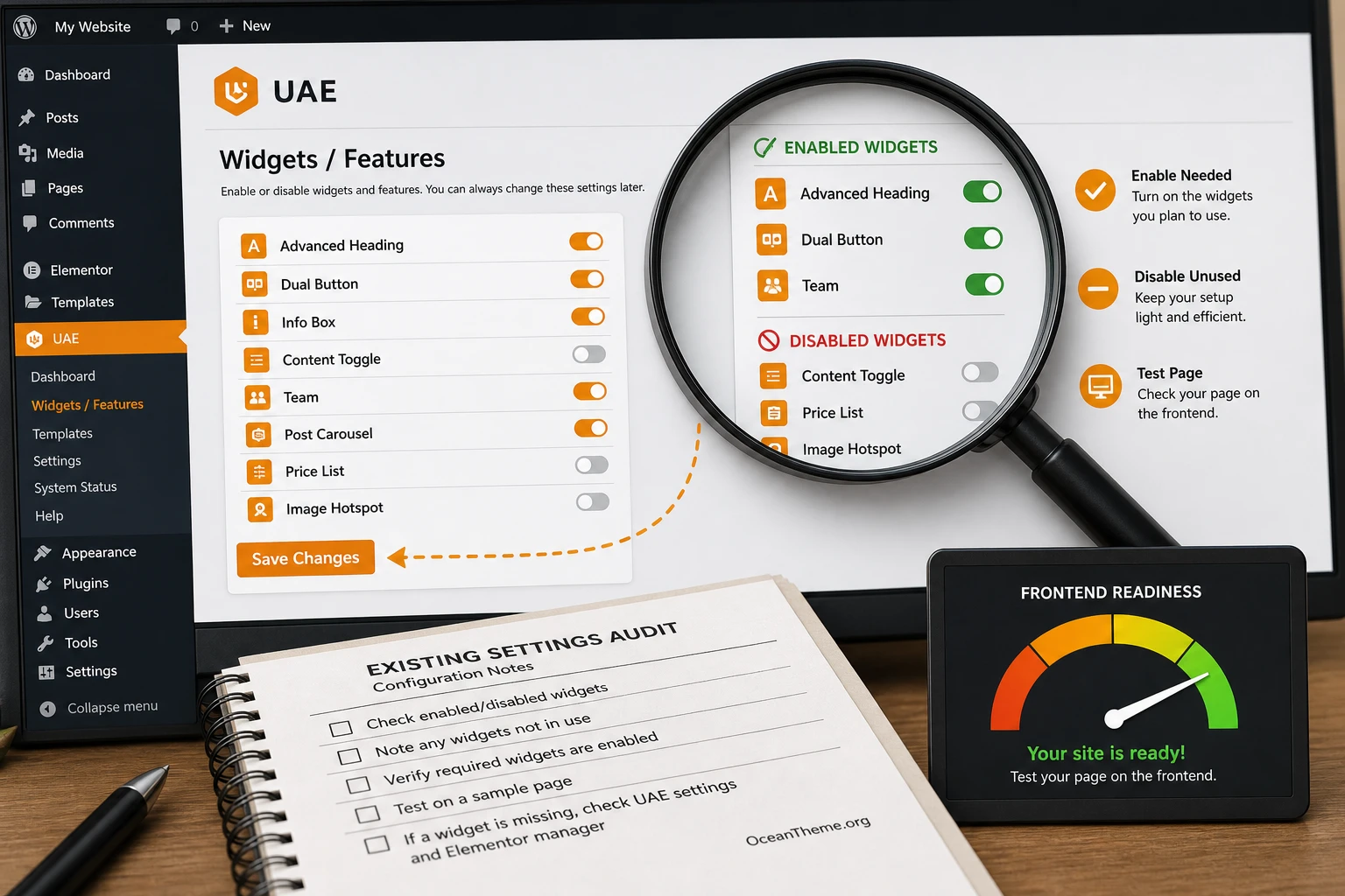 Configuring Ultimate Addons for Elementor widgets after installation