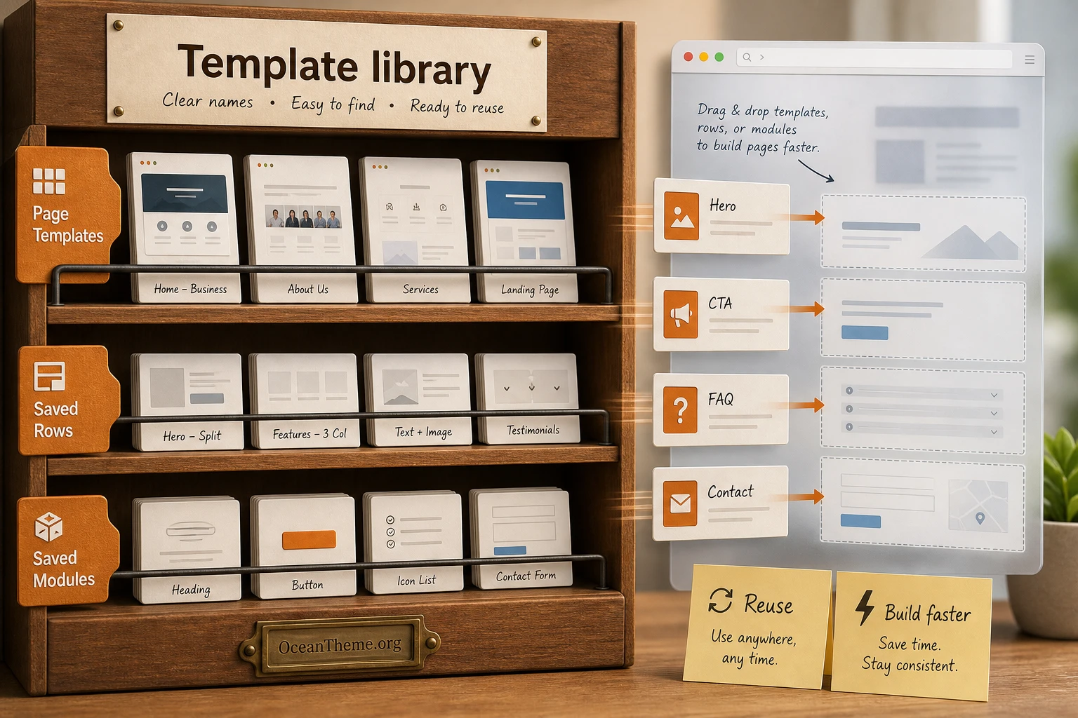 Beaver Builder Pro templates and saved rows for reuse across pages
