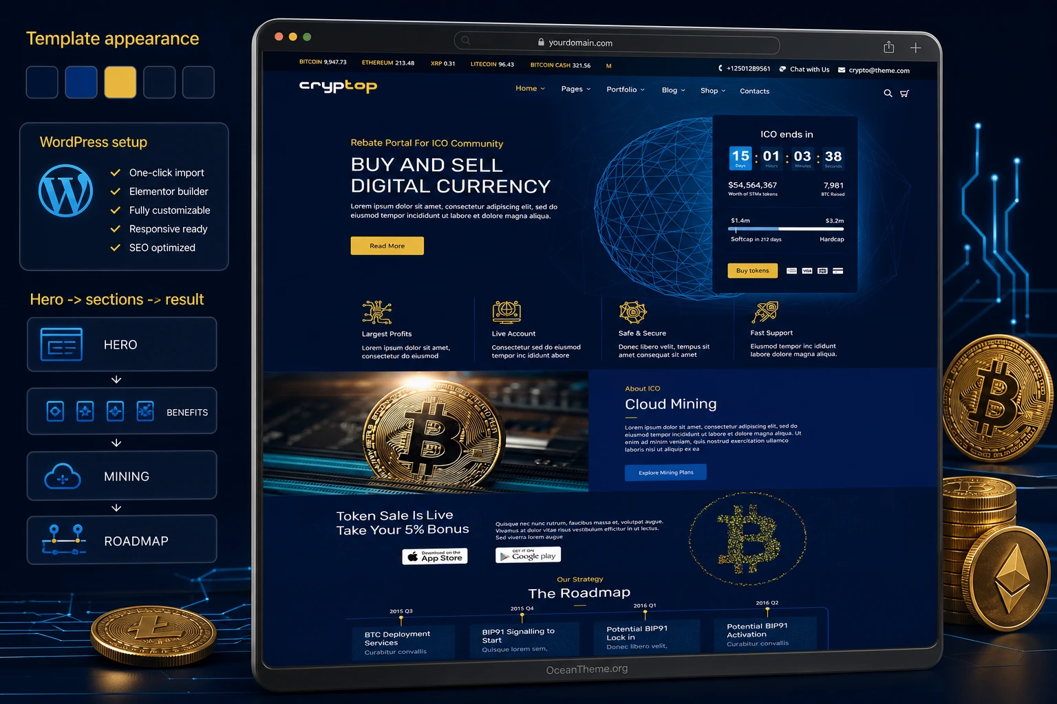 Cover image for the ThemeForest CrypTop guide showing the real look of the cryptocurrency template