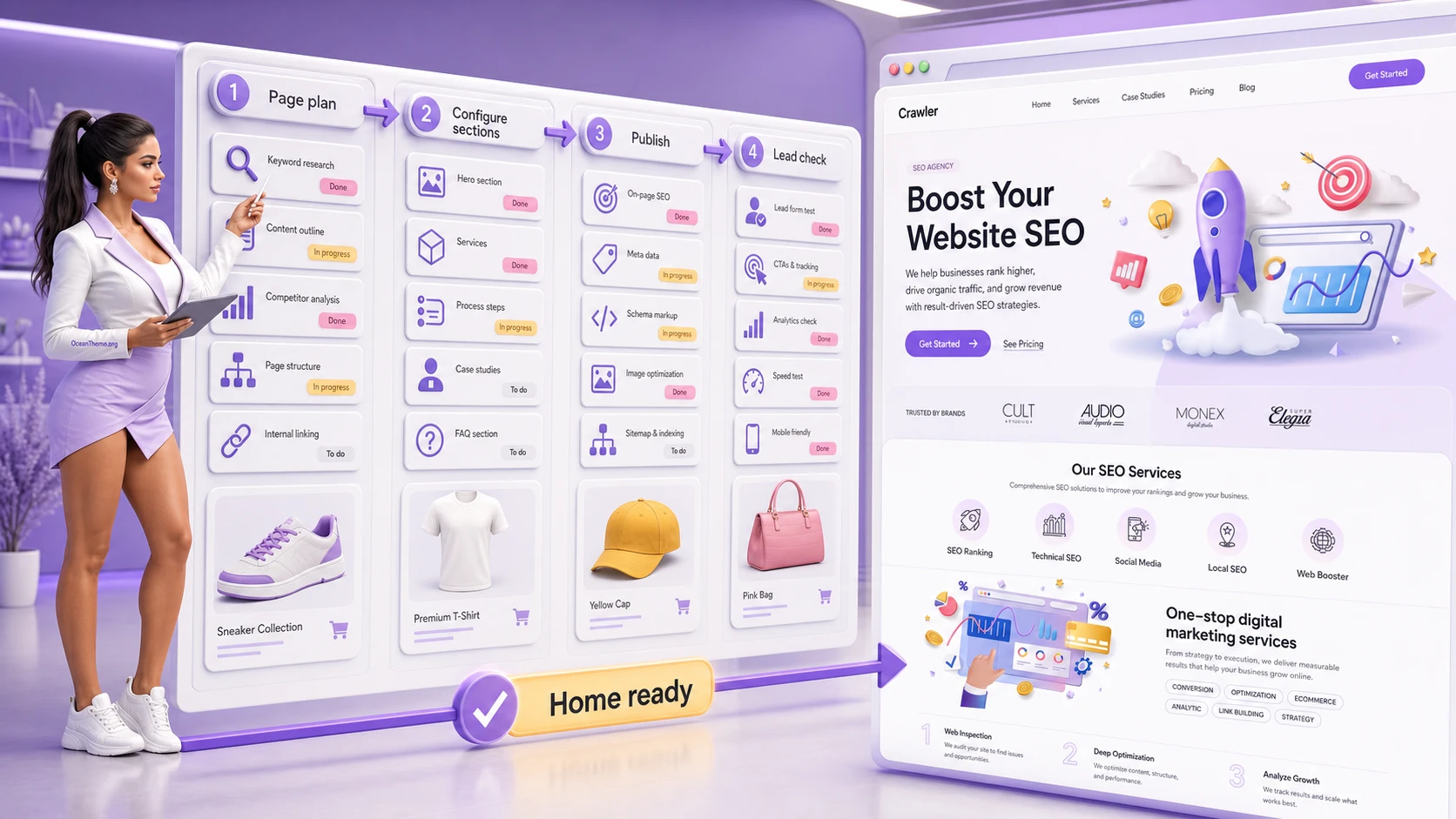 Practical workflow for setting up the ThemeForest Crawler homepage