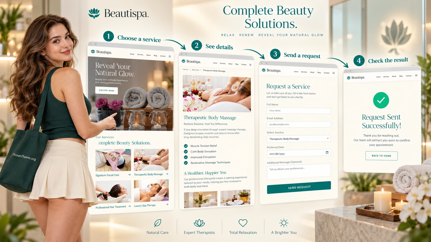 A practical visitor journey through a studio website built with ThemeForest Beautispa