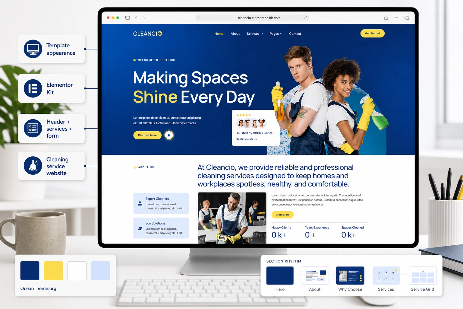 Cover image for the ThemeForest Cleancio guide showing the actual template design