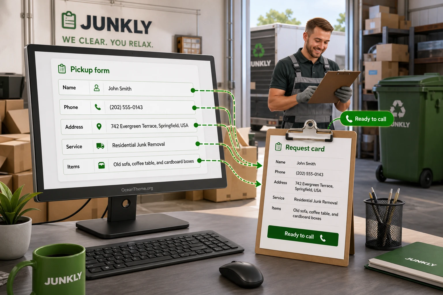 MetForm lead flow for ThemeForest Junkly from form field to manager email