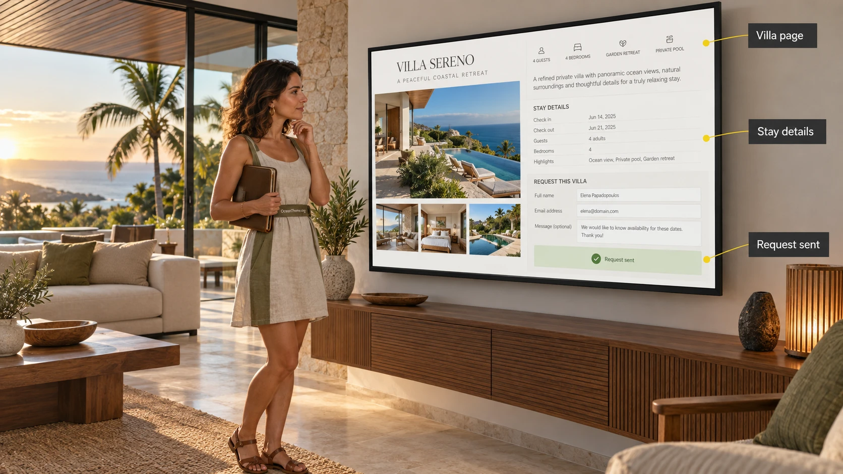 Example of building a detailed villa page in ThemeForest Calvera from the hero section to the inquiry form
