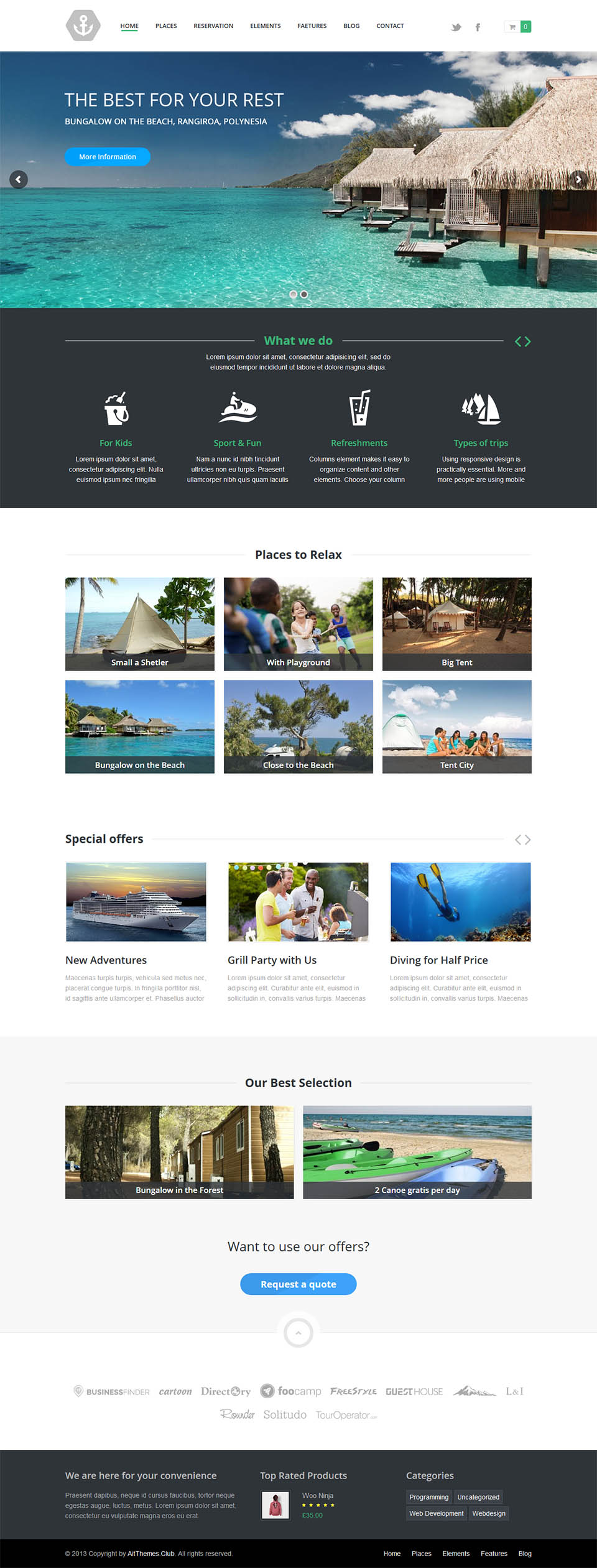 AitThemes Anchor  - template hotel online pay for WordPress