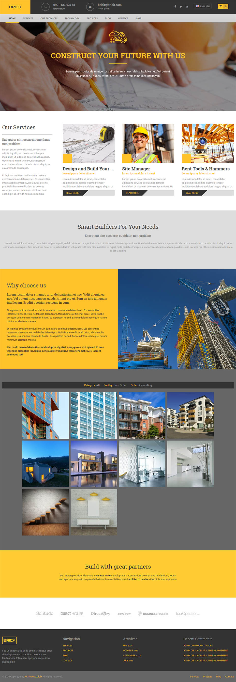 Template AitThemes Brick WordPress template AitThemes Brick