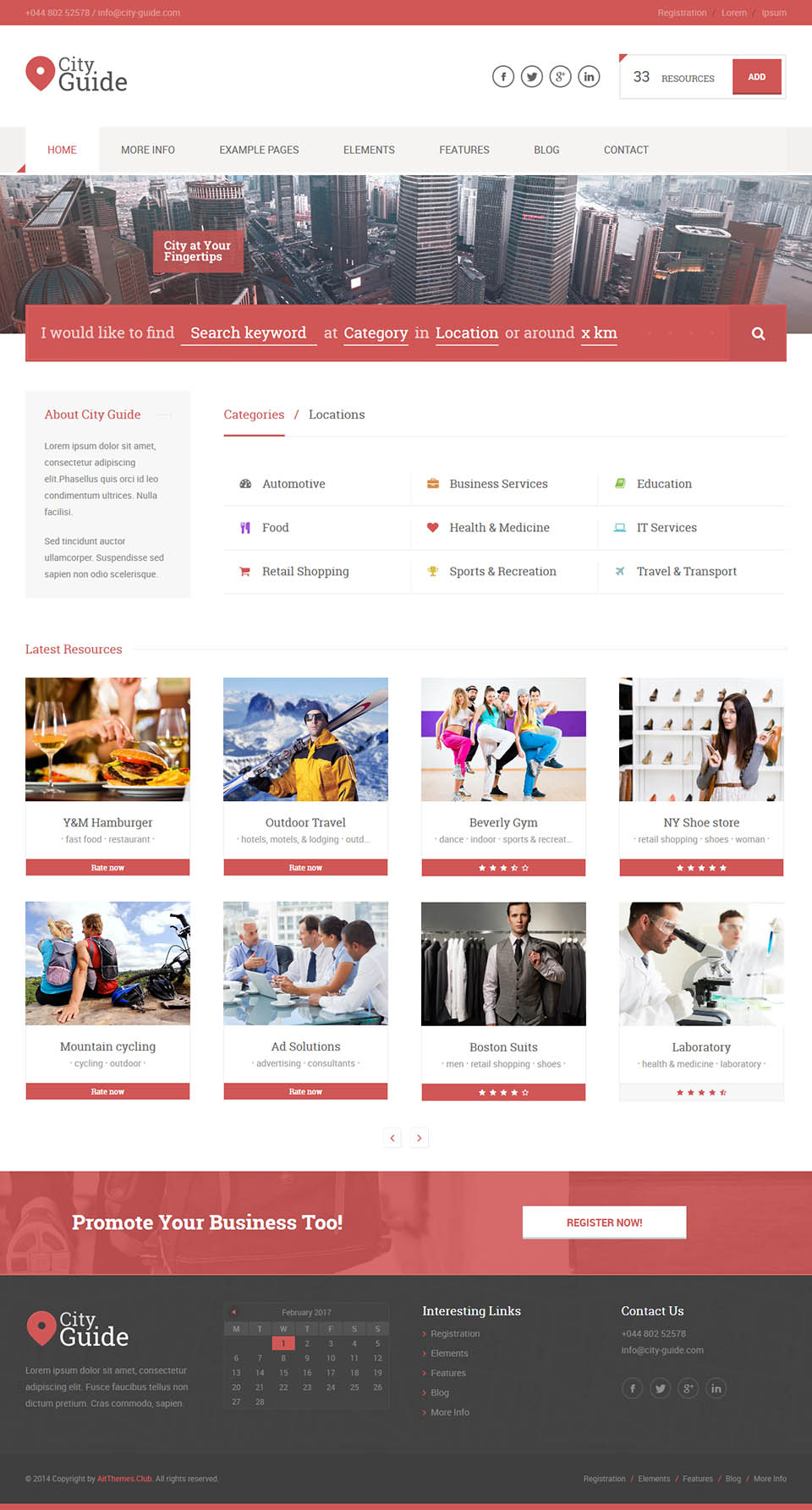 Template AitThemes CityGuide WordPress template AitThemes CityGuide