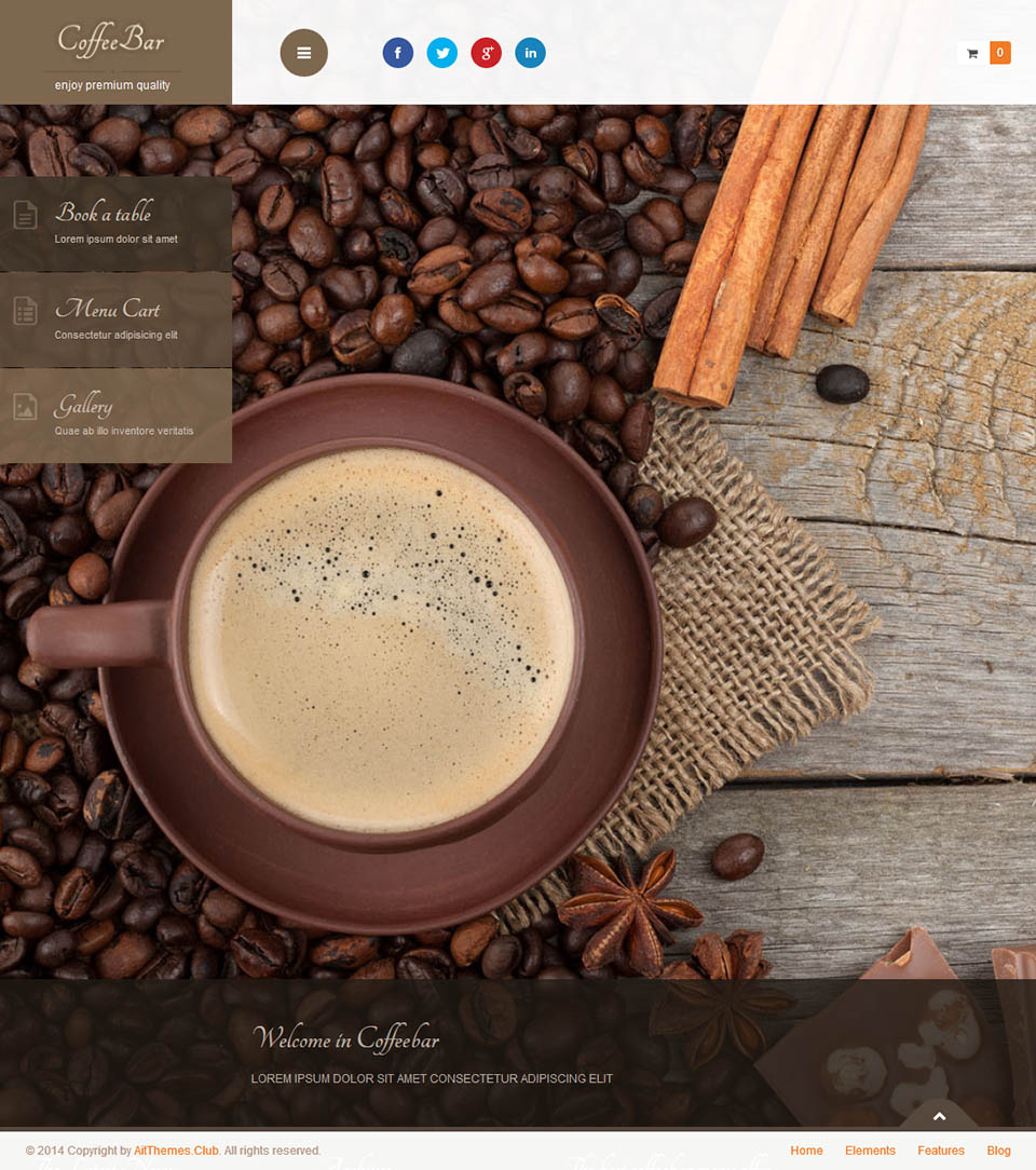 WordPress template AitThemes Coffeebar