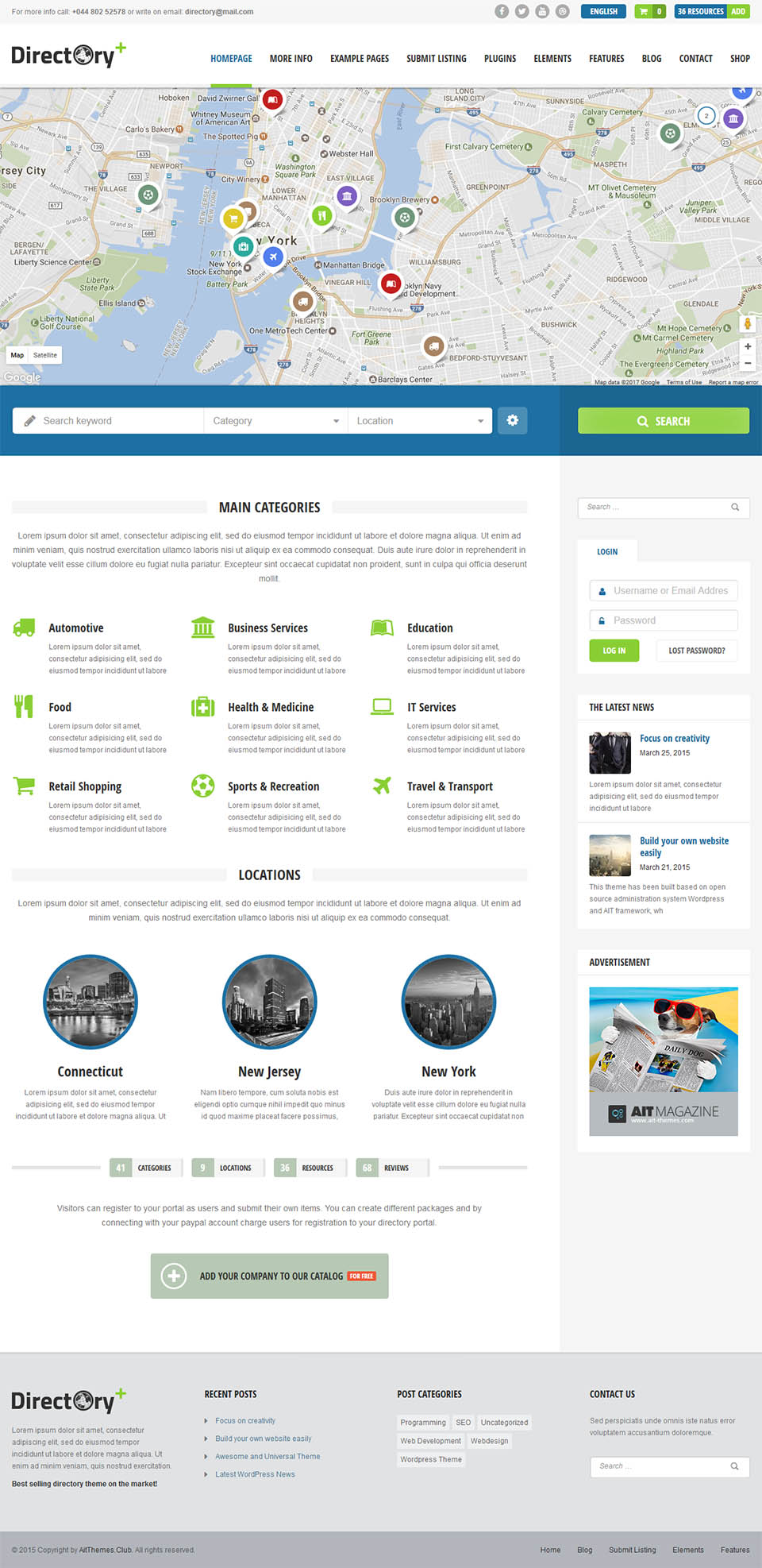 WordPress template AitThemes Directory+