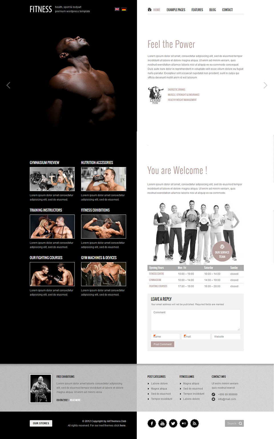WordPress template AitThemes Fitness