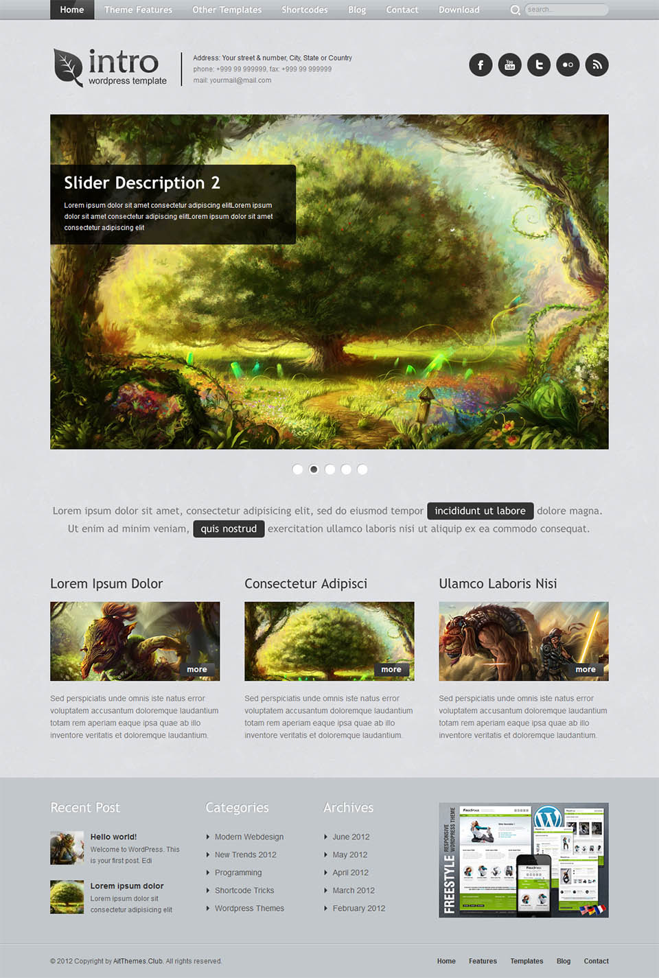 Template AitThemes Intro WordPress template AitThemes Intro