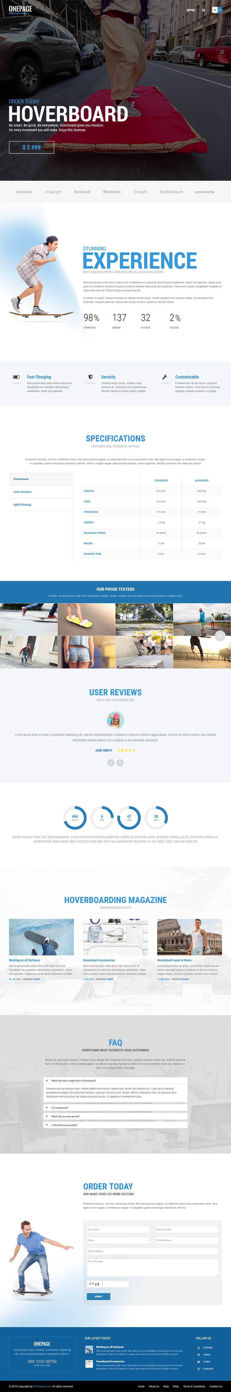 WordPress template AitThemes OnePage