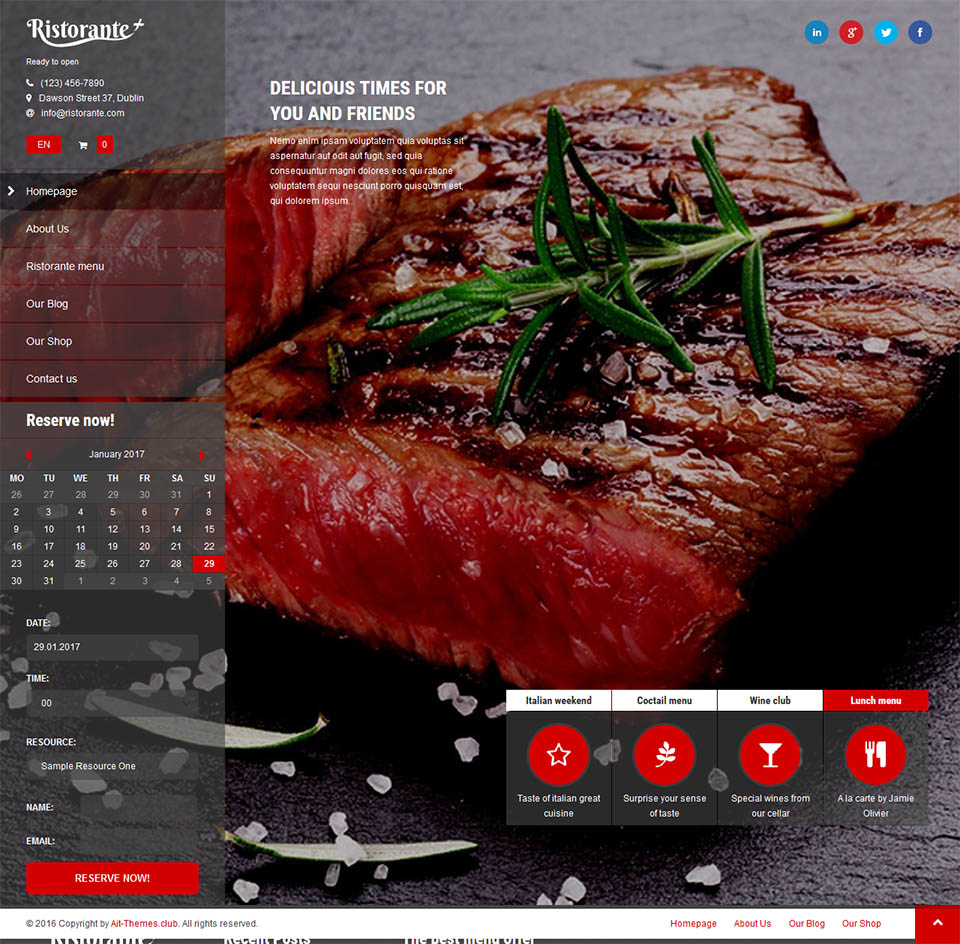 WordPress template AitThemes Ristorante+