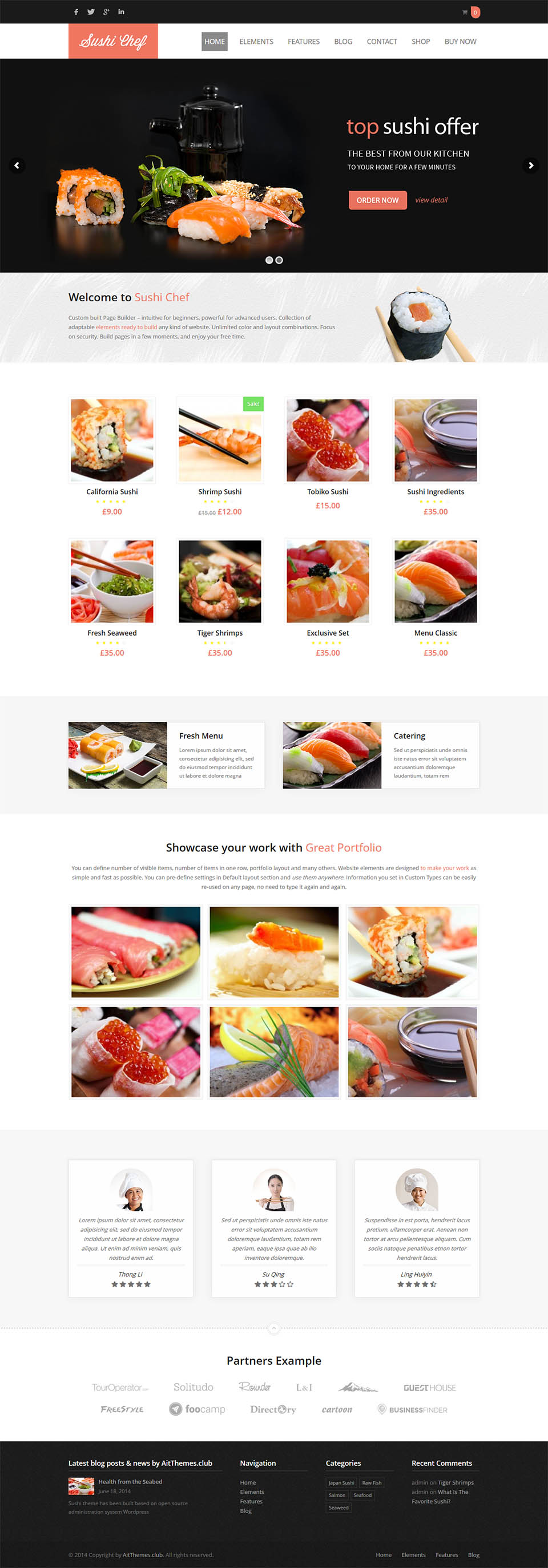 Template AitThemes Sushi WordPress template AitThemes Sushi