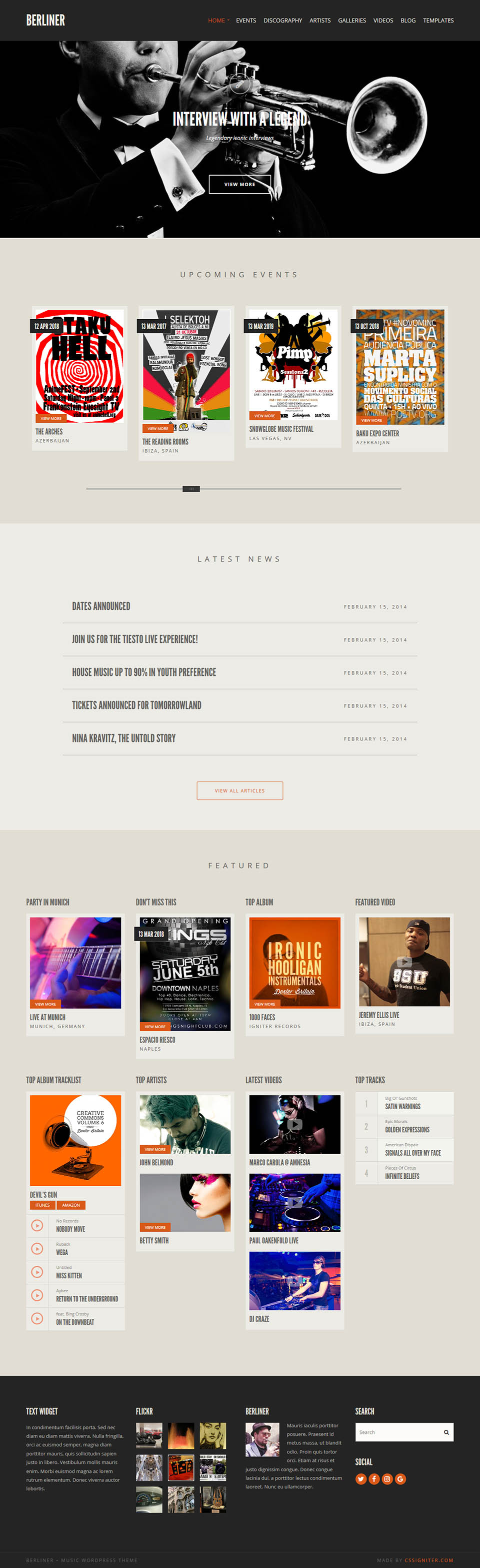 Template CSSIgniter Berliner WordPress template CSSIgniter Berliner