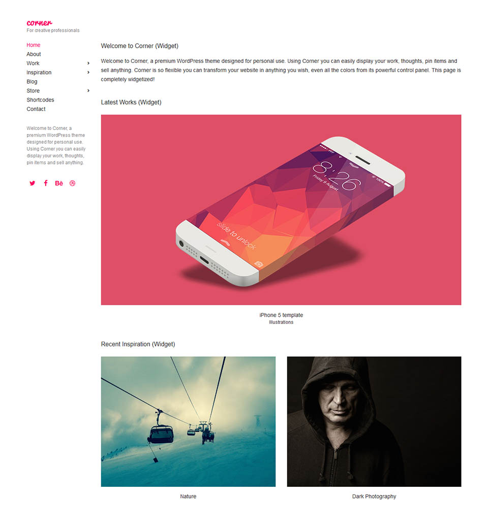 WordPress template CSSIgniter Corner