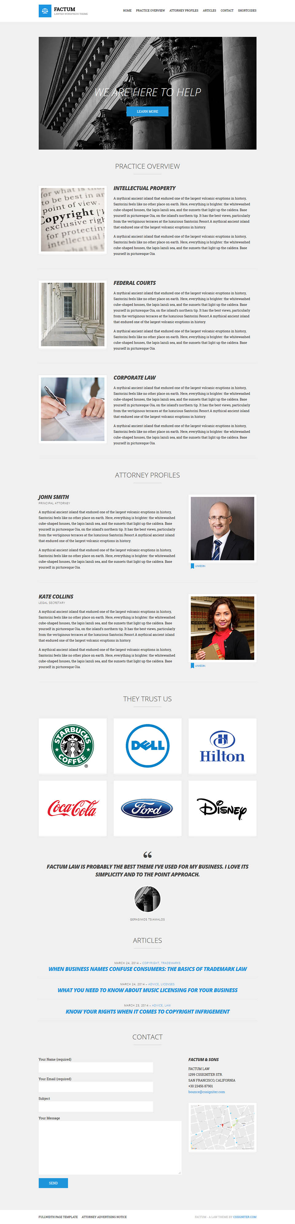 WordPress template CSSIgniter Factum