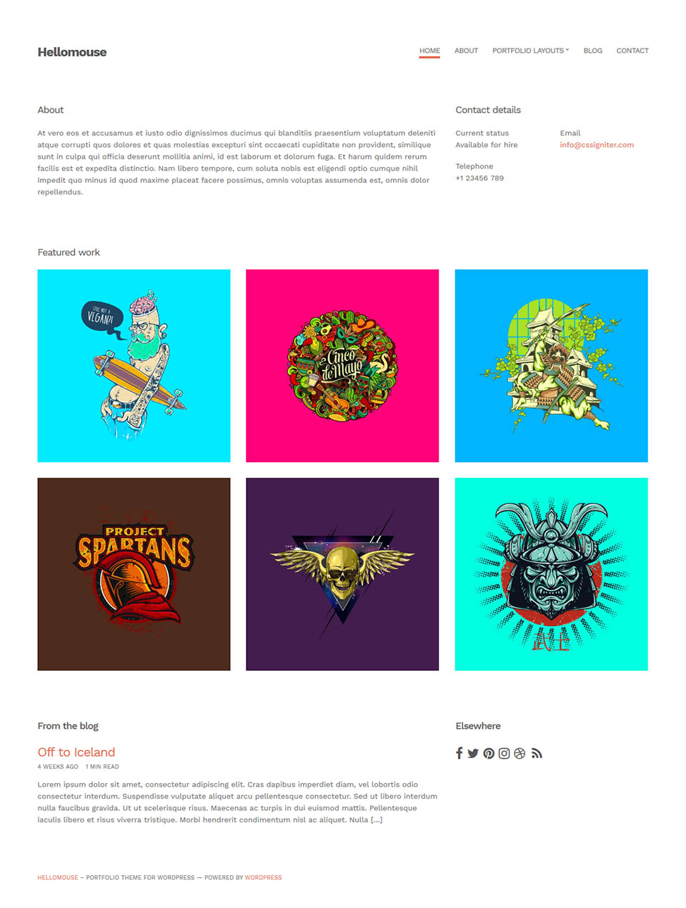 WordPress template CSSIgniter Hellomouse