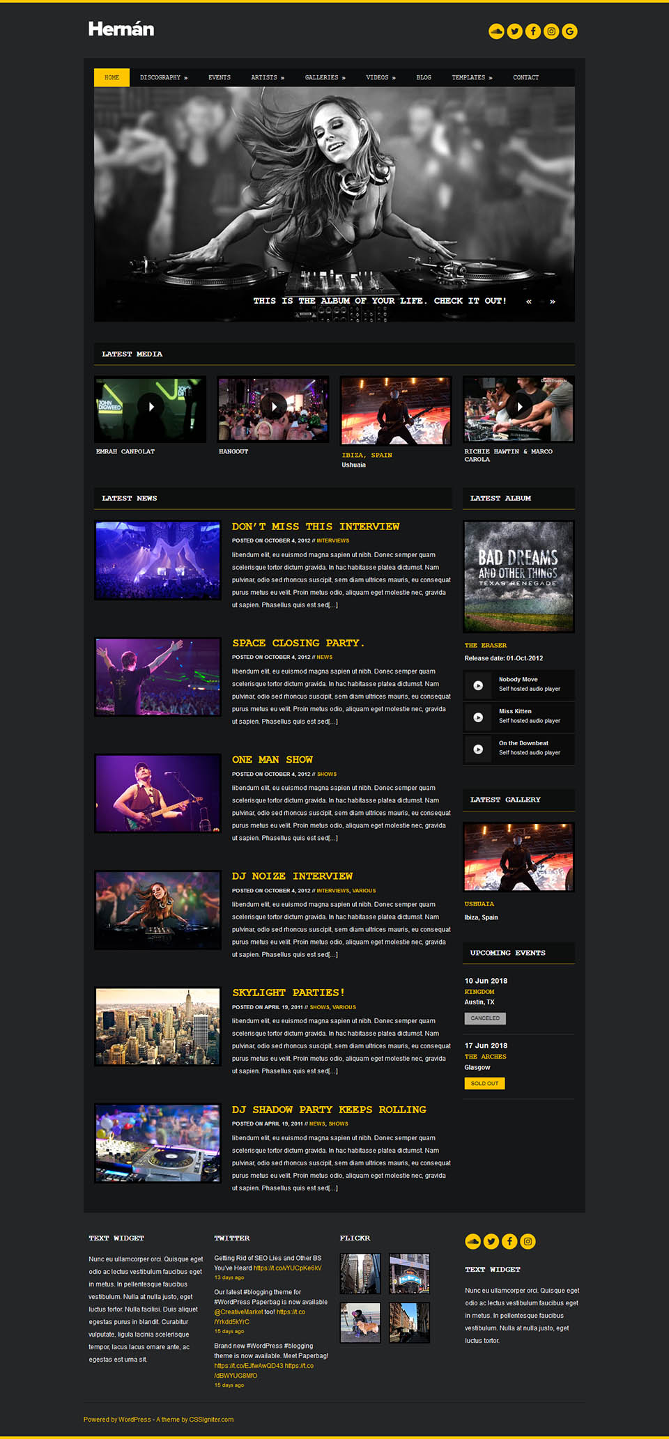 WordPress template CSSIgniter Hernan