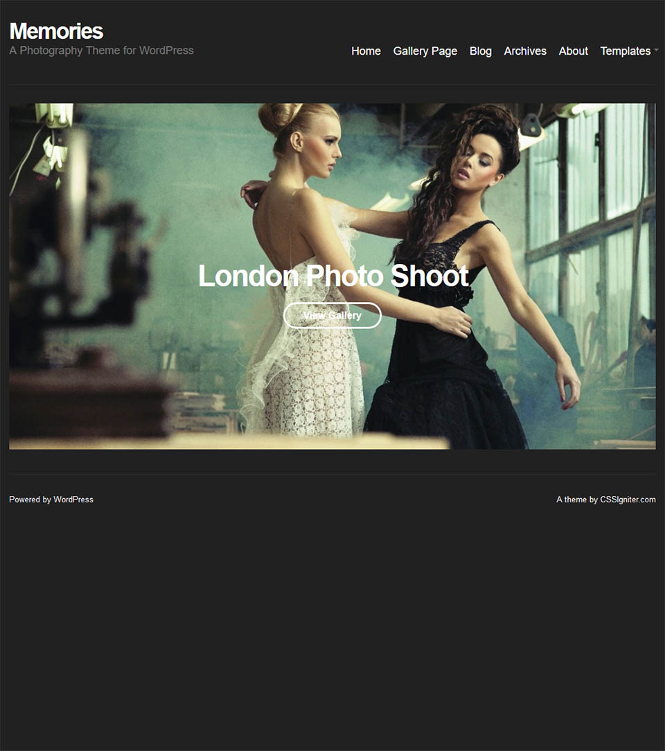 WordPress template CSSIgniter Memories