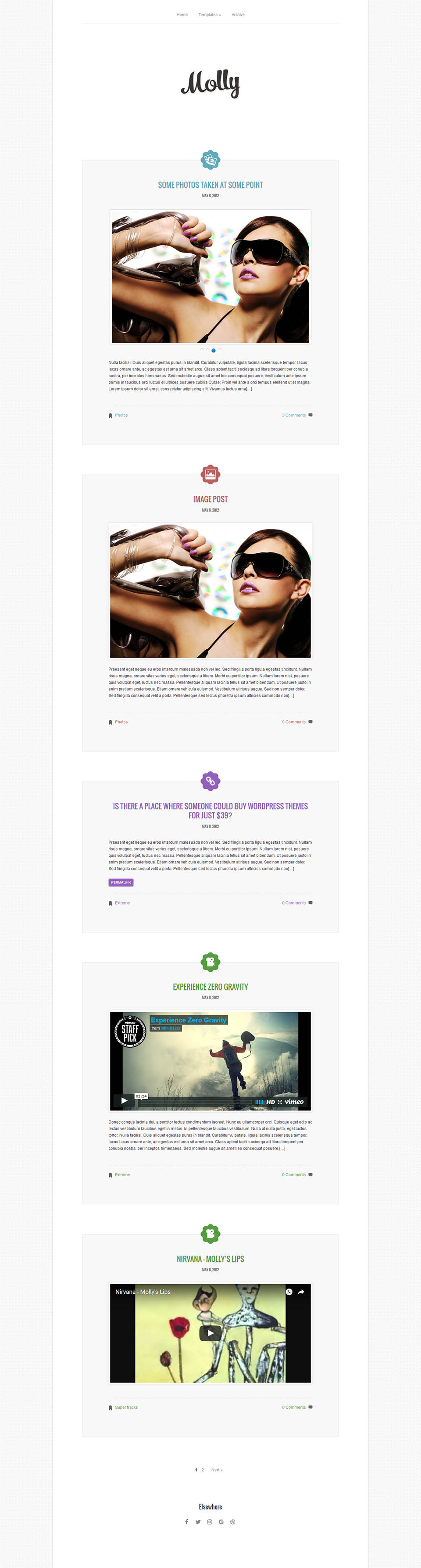 WordPress template CSSIgniter Molly