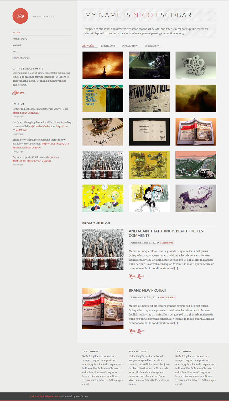 WordPress template CSSIgniter Nico