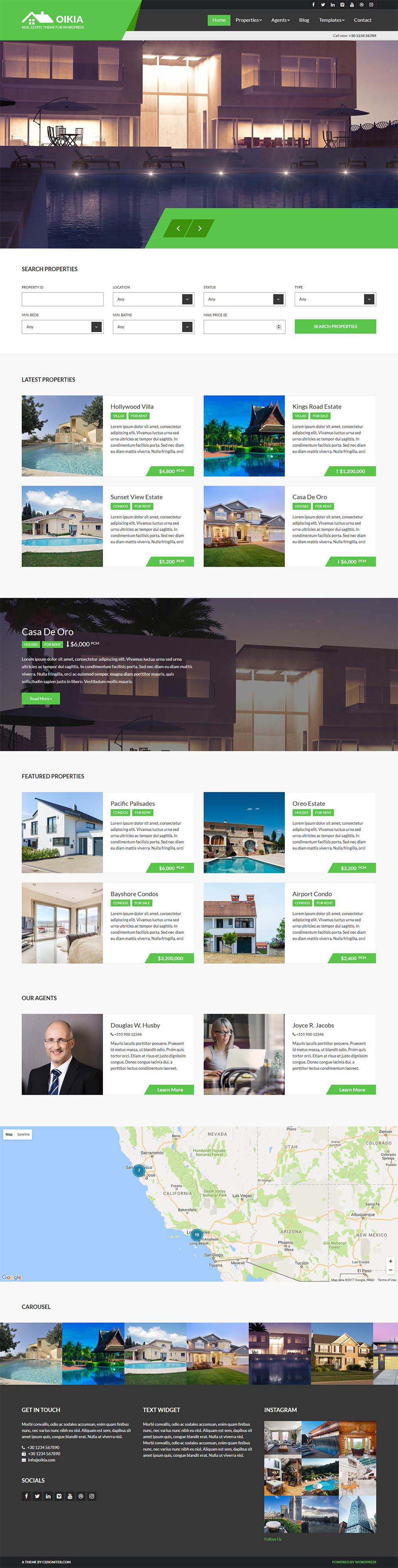WordPress template CSSIgniter Oikia