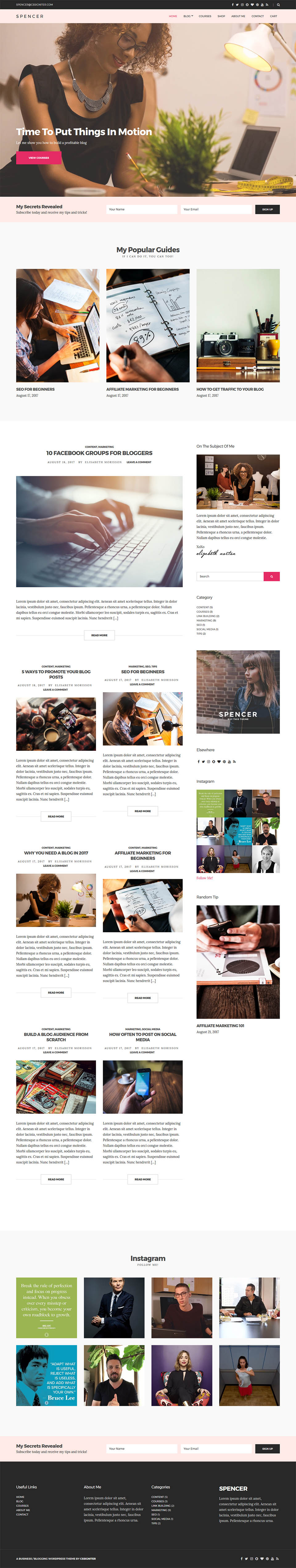WordPress template CSSIgniter Spencer
