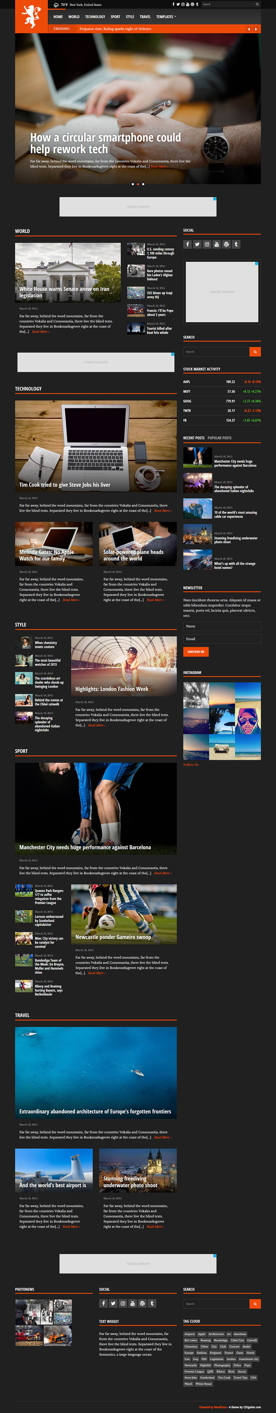 WordPress template CSSIgniter Tabloid