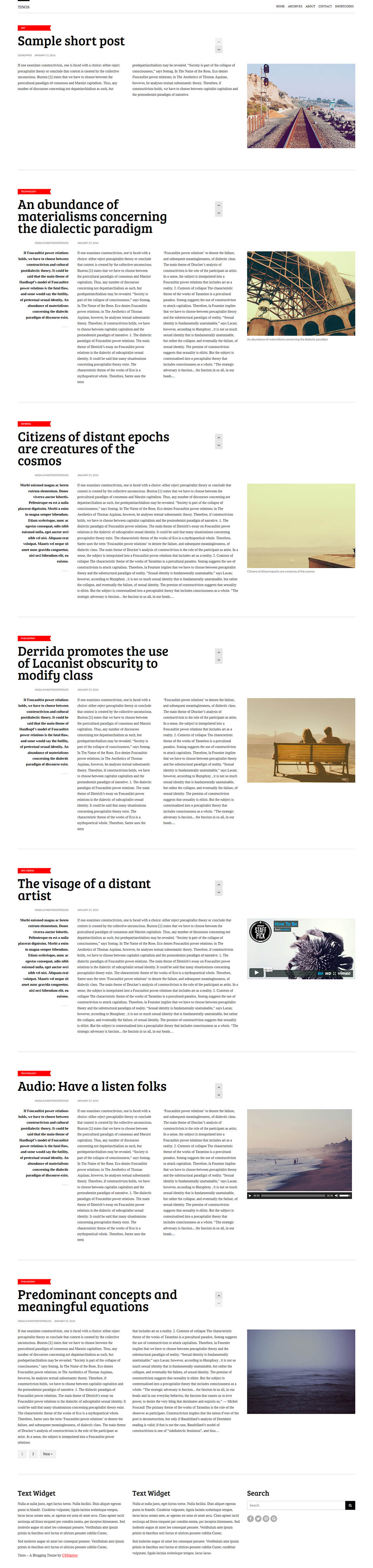 WordPress template CSSIgniter Tinos