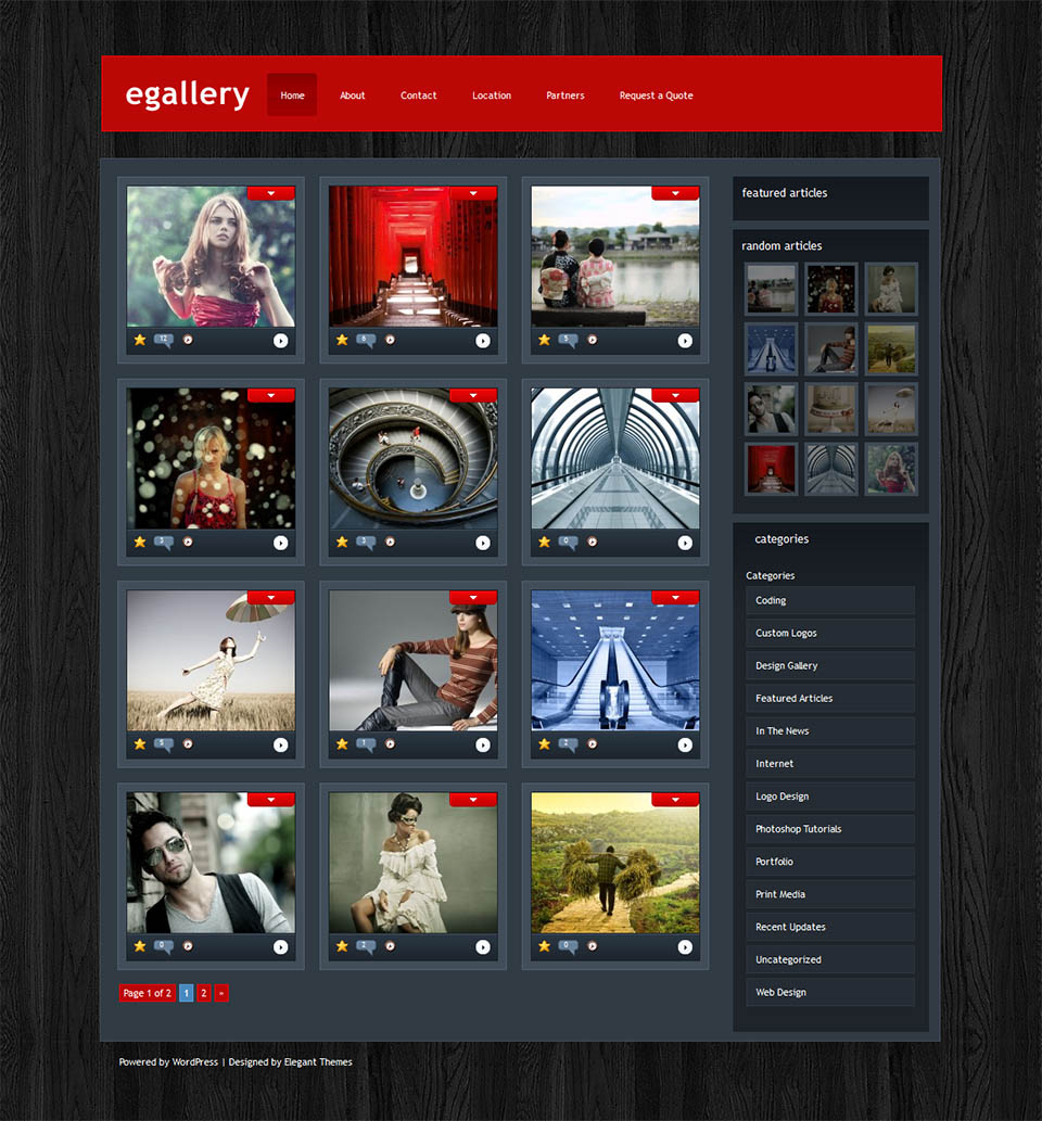 WordPress template ElegantThemes eGallery