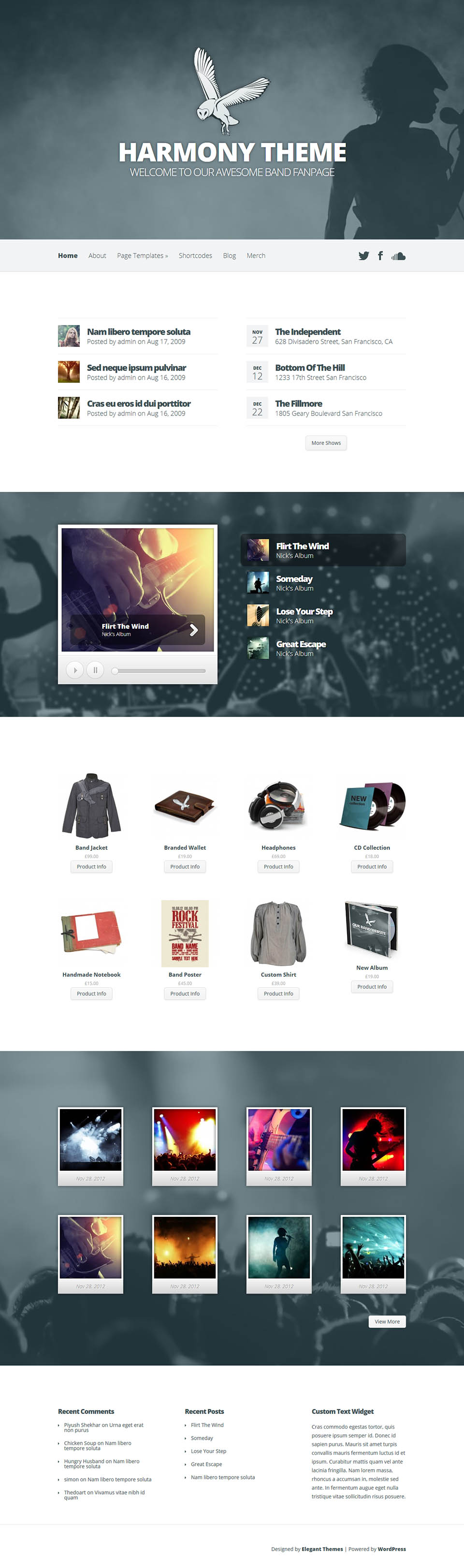 WordPress template ElegantThemes Harmony