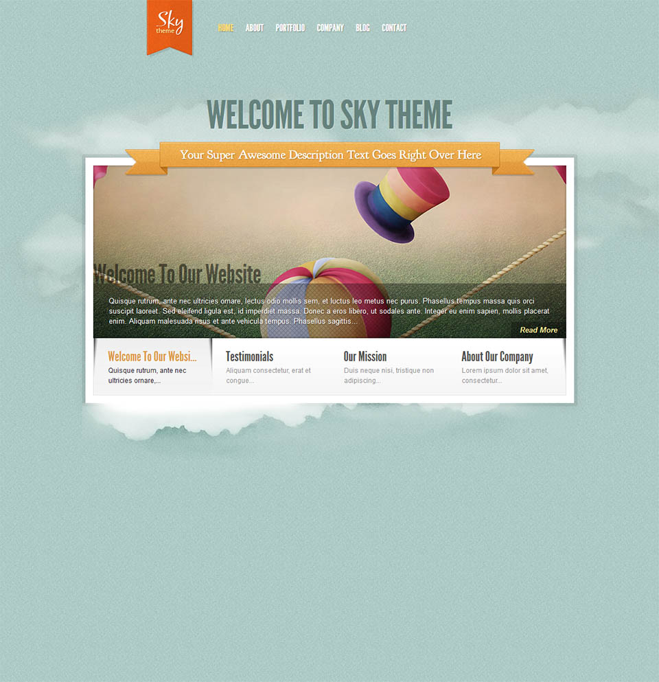WordPress template ElegantThemes Sky