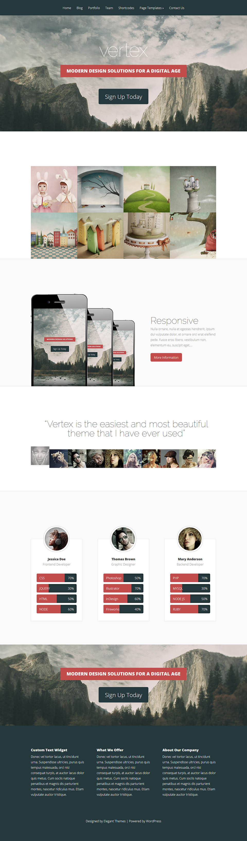 WordPress template ElegantThemes Vertex