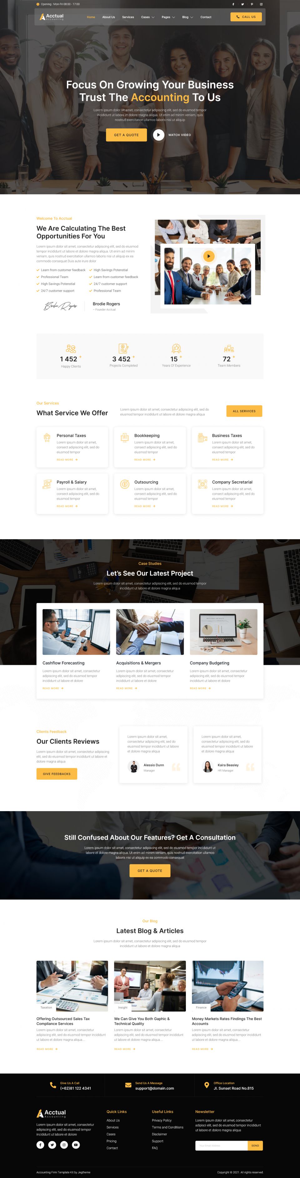 WordPress template ThemeForest Acctual