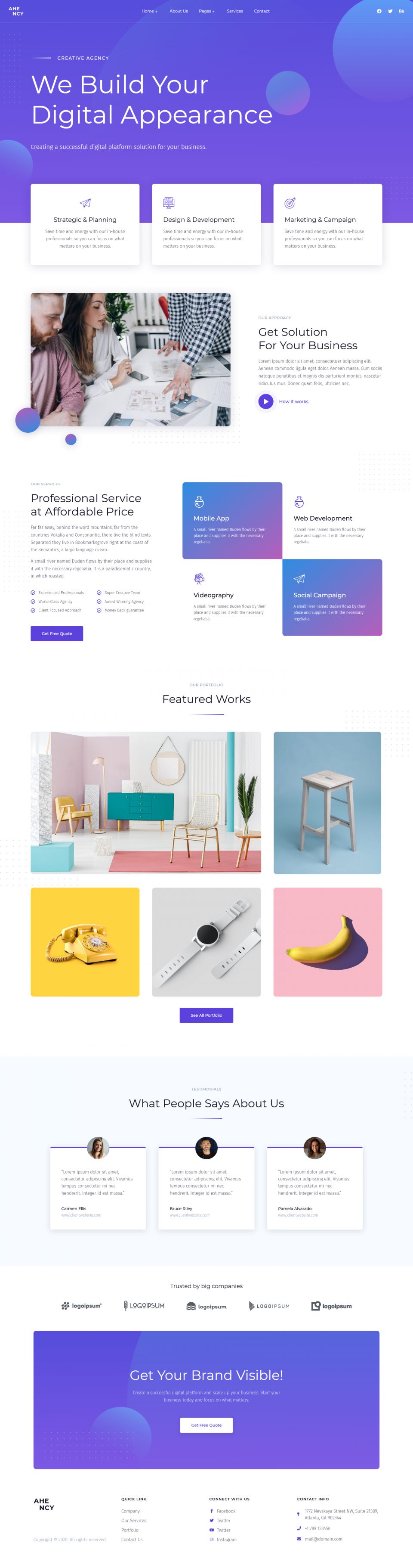 Template ThemeForest AHENCY WordPress template ThemeForest AHENCY