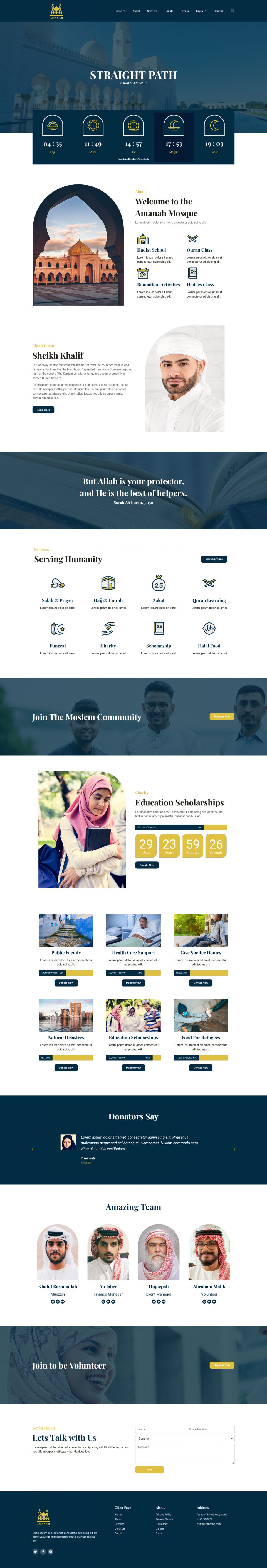 WordPress template ThemeForest Amanah
