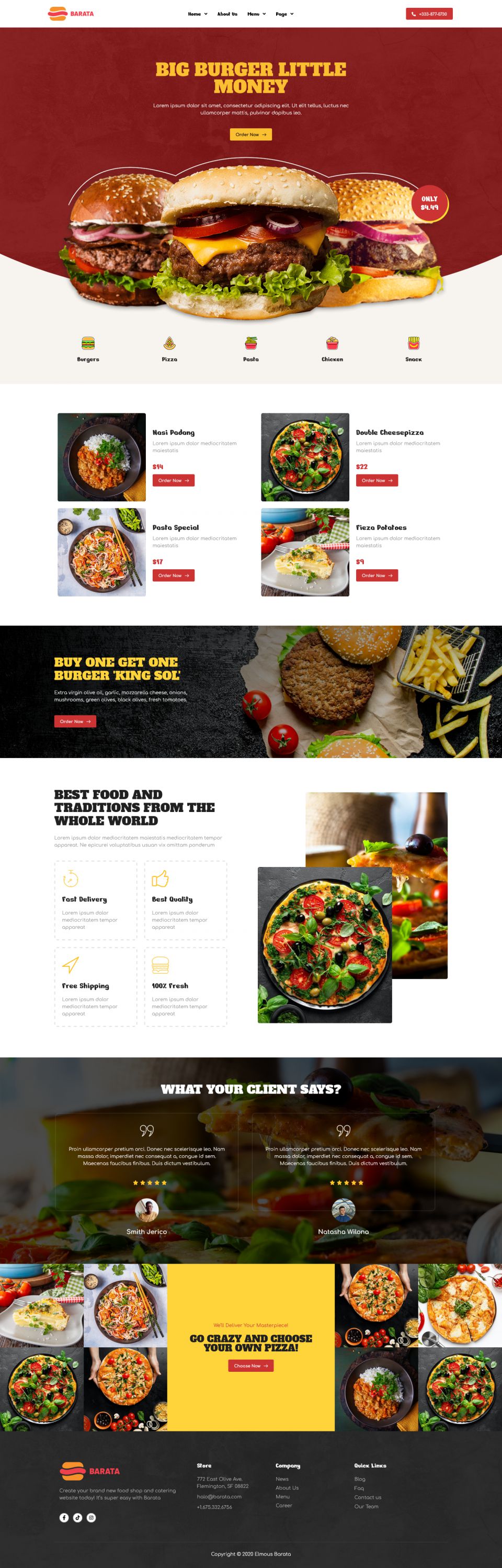 WordPress template ThemeForest Barata