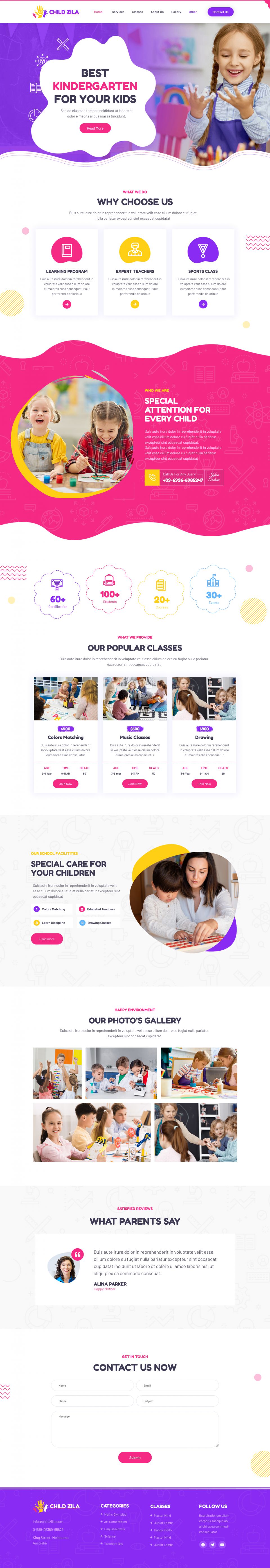 WordPress template ThemeForest ChildZilla
