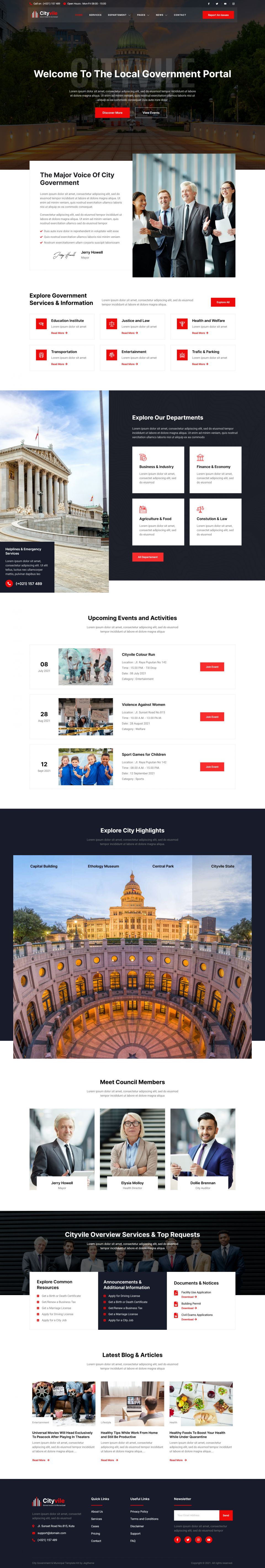 WordPress template ThemeForest Cityvile