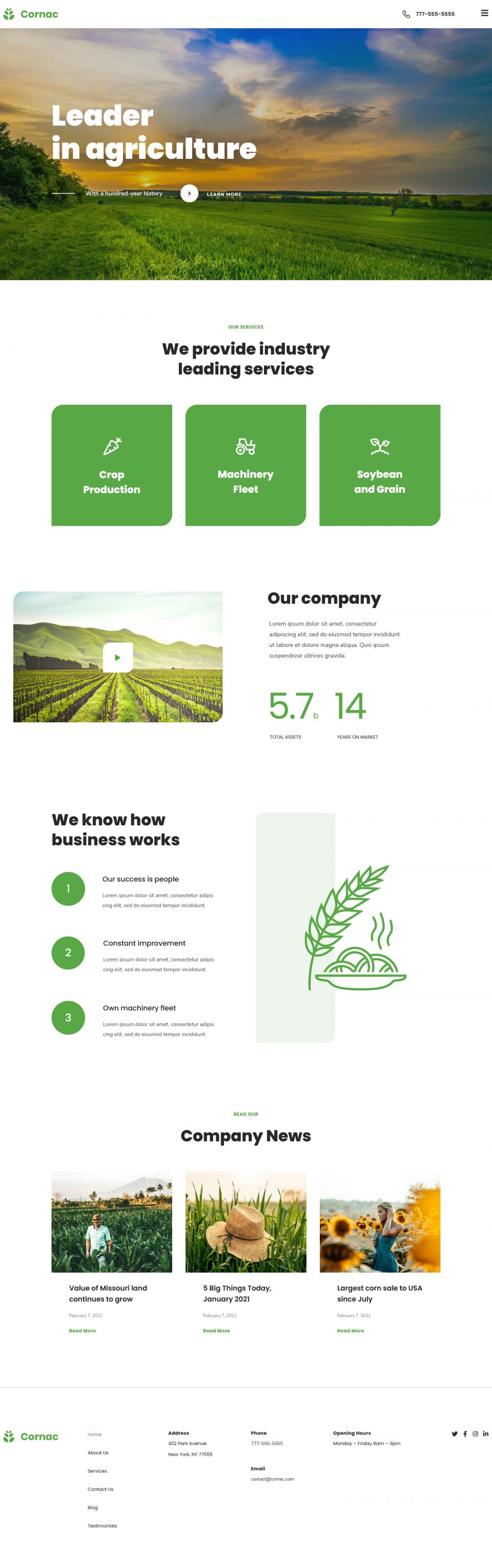 WordPress template ThemeForest Cornac