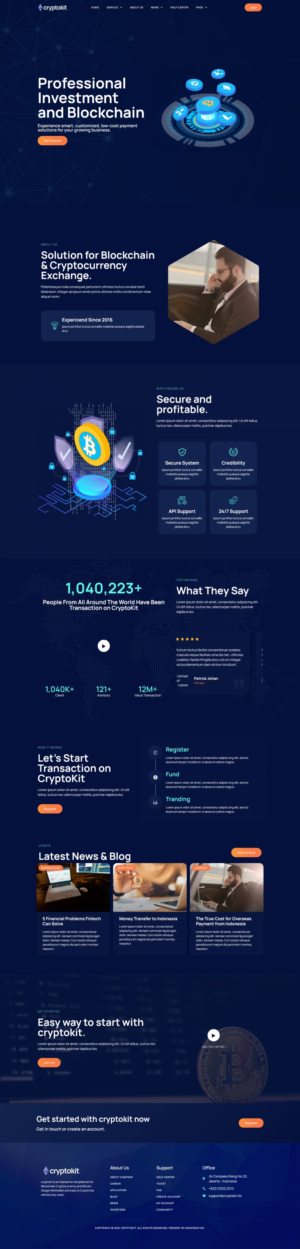 WordPress template ThemeForest Cryptokit