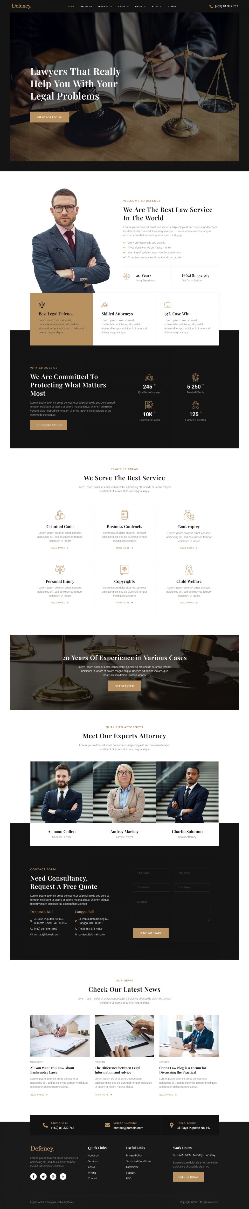 WordPress template ThemeForest Defency